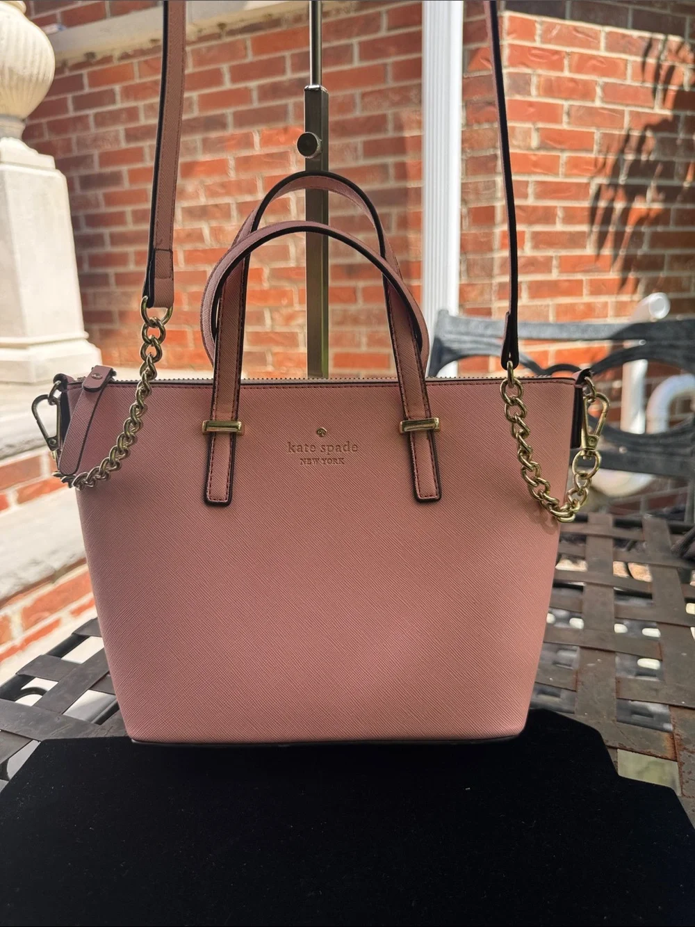 kate spade Blush Pink Saffiano Leather Crossbody Tote